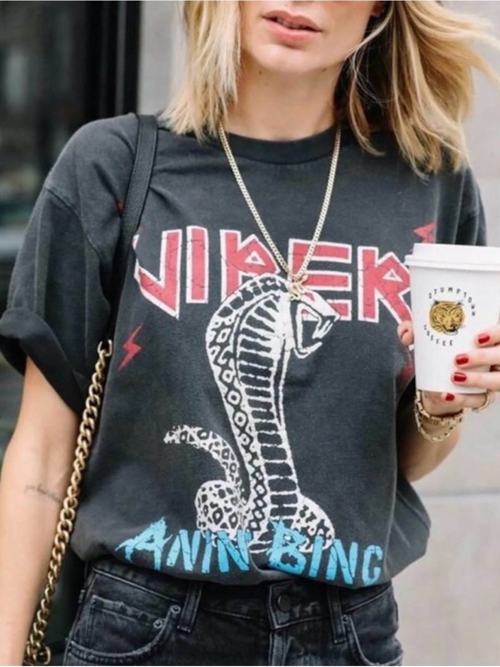 Anine Bing Viper tee, Small